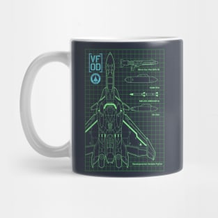 Macross VF0D Blueprint Mug